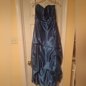 Blue Strapless Prom Dress Jessica McClintok
